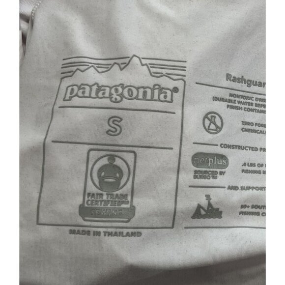Patagonia Long-Sleeved Rashguard in White - Picture 5 of 5